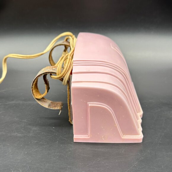 Vintage Headboard Lamp Light 1930s Art Deco Pink Plastic Reading Retro Lighting - Picture 3 of 15